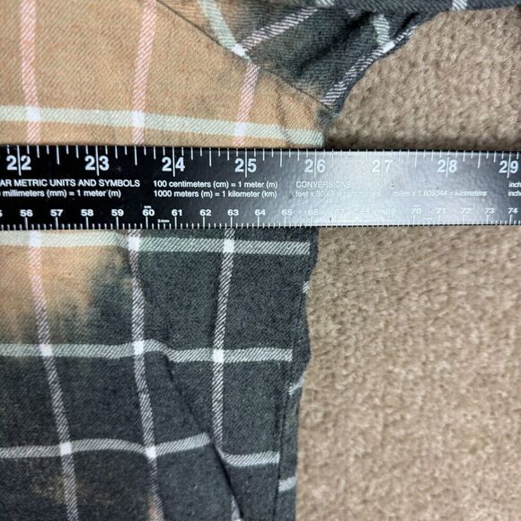 Ever Onward Shirt Tan Large Checked Tie Dye Flannel Support Your Local Mother‎ - Picture 6 of 9